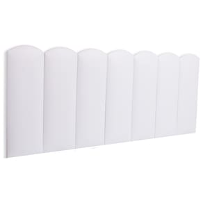 Cabeceira Casal Estofada Kit 7 Placas Nuvem - Courino Branco