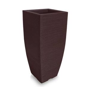 Vaso De Planta Grande Alto Decorativo Polietileno 90X40 Café