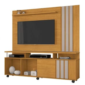 Painel Com Rack Atraente Tv Até 70 Polegadas Jcm Móveis Cinamomo - Off White