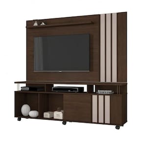 Painel Com Rack Atraente Tv Até 70 Polegadas Jcm Móveis Cacau - Off White