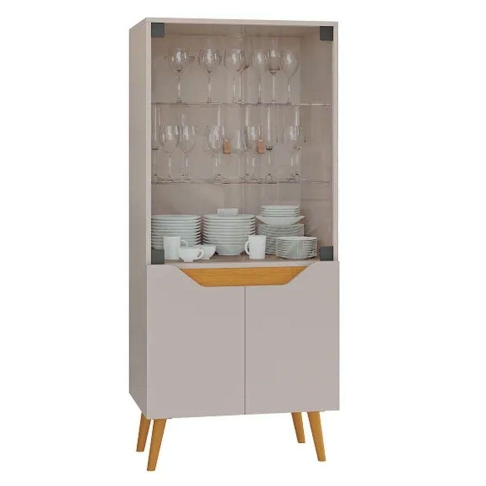 Cristaleira Plena 4 Portas Jcm Off White - Cinamomo