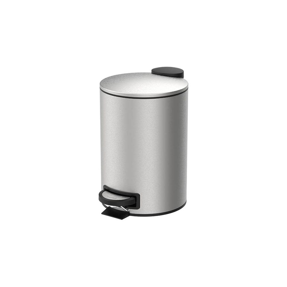 Lixeira C/ Pedal e Balde 3L Aço Inoxidável Escovado Linha Spin Brinox