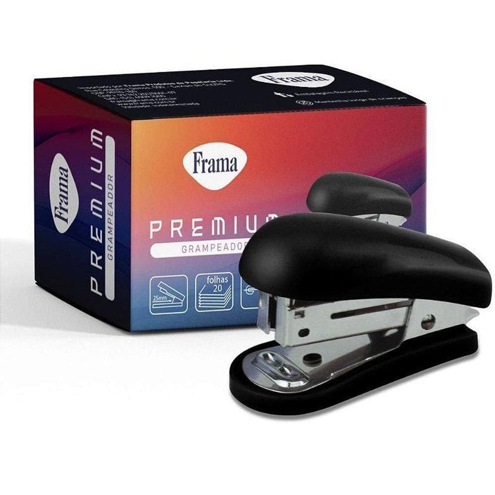 Grampeador Mini Para 20Fls 26/6 Preto 6,4Cm