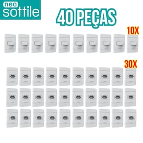 Kit Neo Sotille 40 Peças - 30 Tomadas 10A + 10 Interruptor Simples