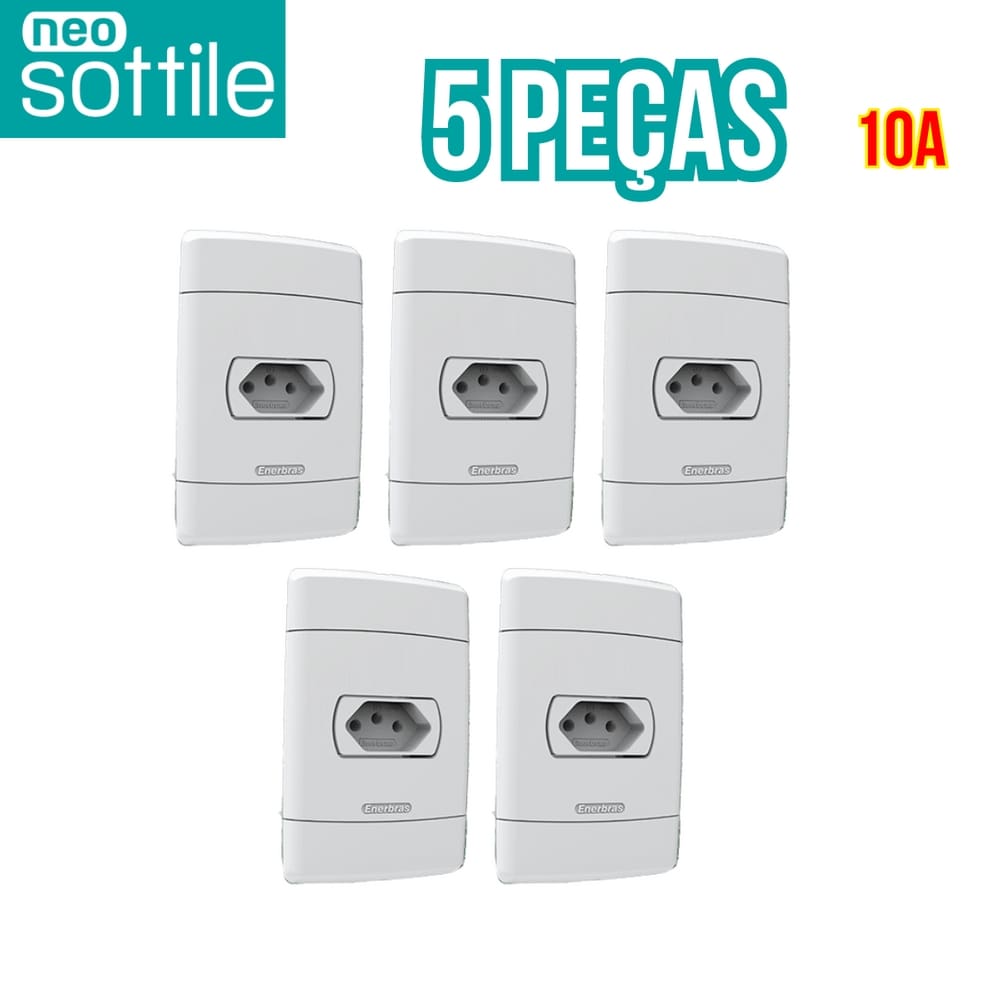 Kit Neo Sotille 5 Tomadas 10A