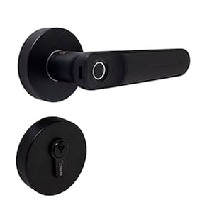 Fechadura Digital Com Biometria Embutir Preta Sl135 Papaiz