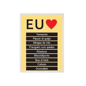 Quadro Eu Amo Ser Mineiro 24X18Cm - Madeira Branca