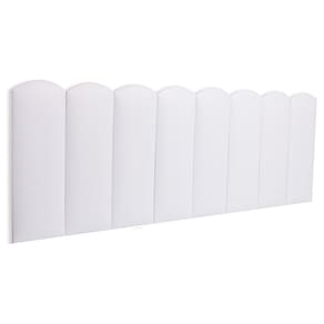 Cabeceira Queen Estofada Kit 8 Placas Nuvem - Courino Branco