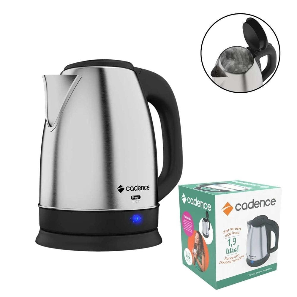 Chaleira Elétrica Automática Inox 1,9L 110V/220V Água Café