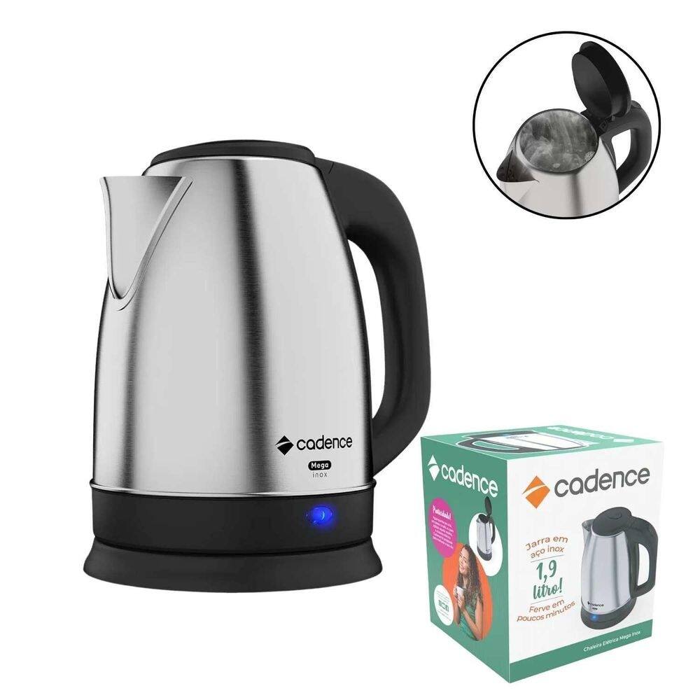 Chaleira Elétrica Automática Inox 1,9L 110V/220V Água Café