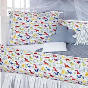 Kit De Berço Masculino Dino 13 Pecas Kit Americano Para Bebe