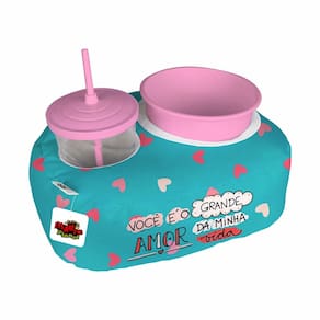 Almofada Kit Pipoca Cinema 1 Copo Canudo Balde Namorados