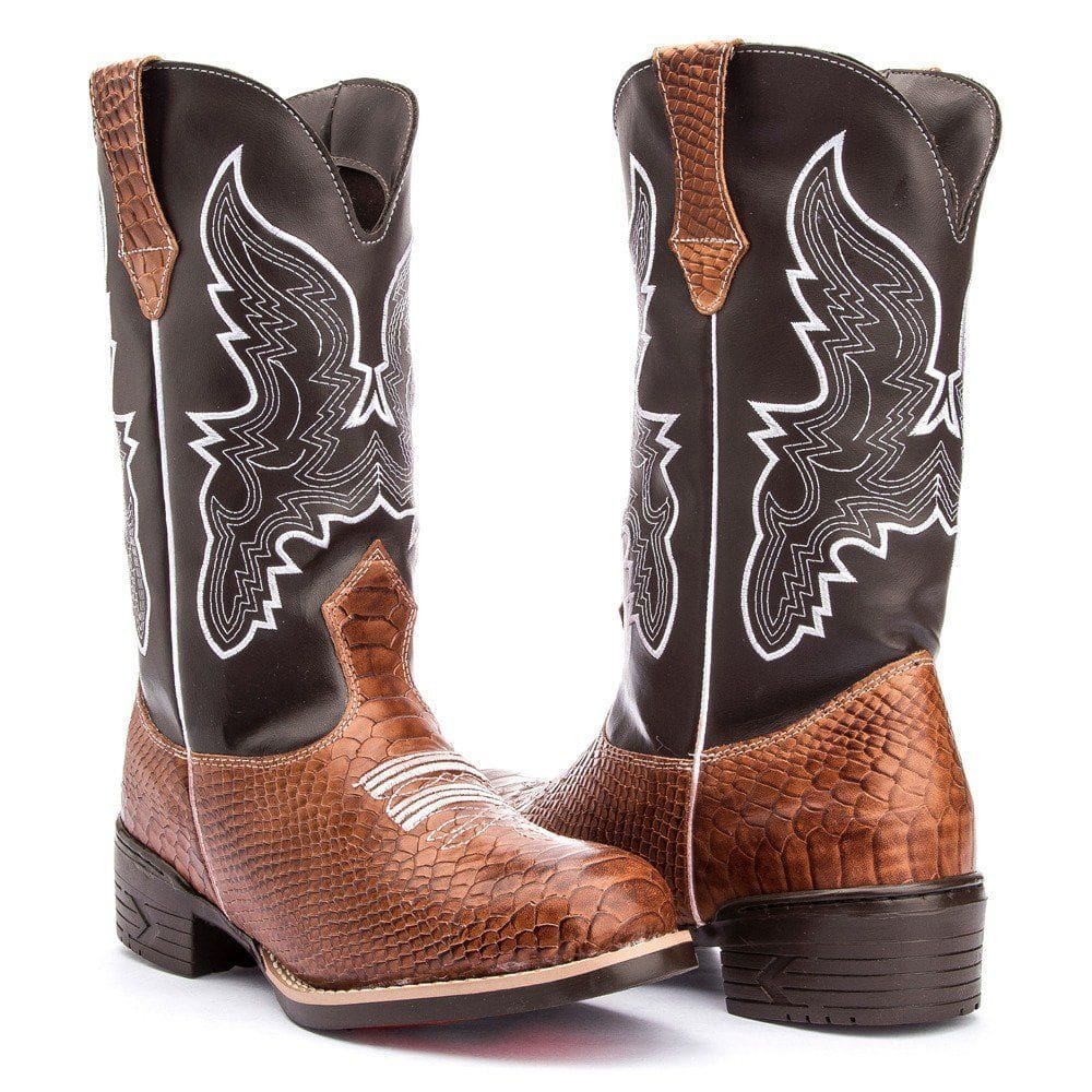 Bota Texana Adulto Anaconda Cafe Conforto Country Kapell