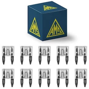 10 Fusíveis Mini Lâmina 25A Universal Cristal AMS 17025