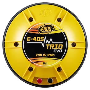 Driver Profissional Eros E405 Trio Evo 200W RMS 8 Ohms Amarelo Corneta Eros Cornetão