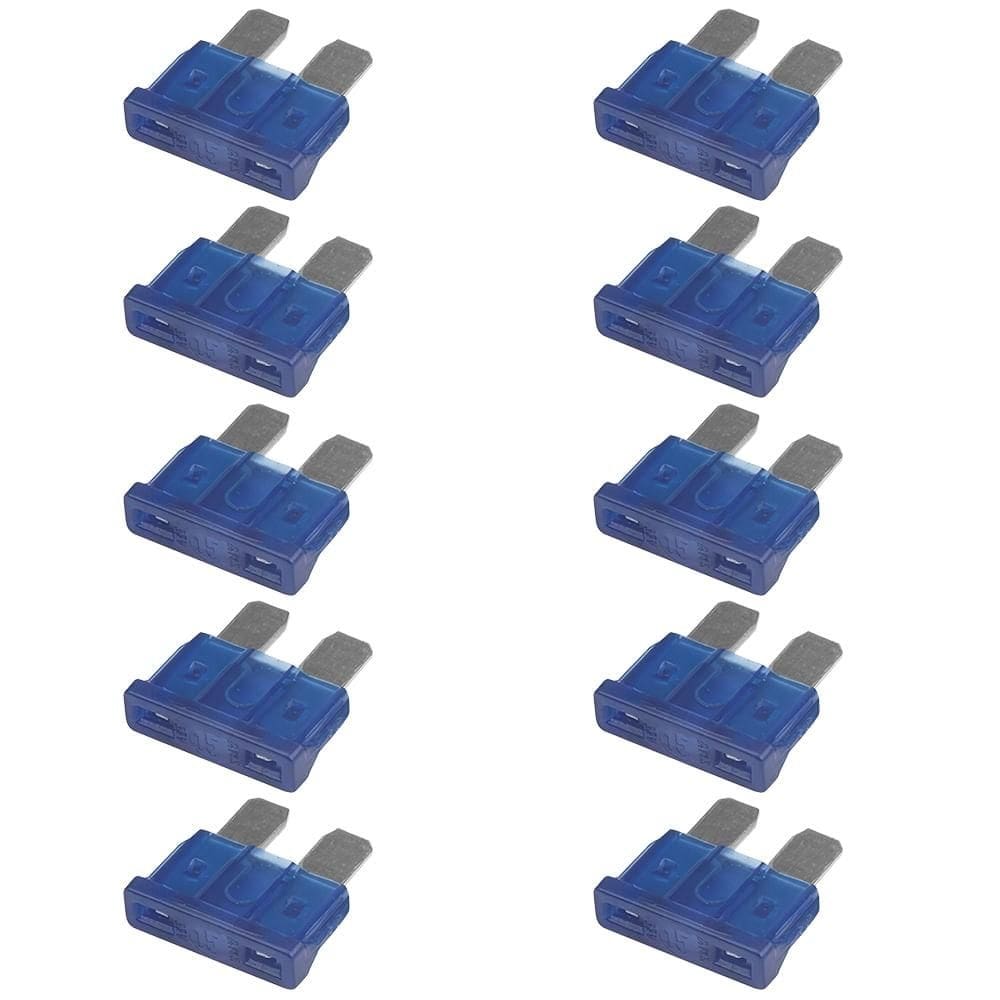 10 Fusíveis Mini Lâmina 15A Universal AMS 17015