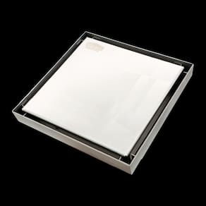Ralo Oculto Inox Escovado 20x20cm Smart Depot Ralo Embutido Inteligente Invisível Para Banheiro