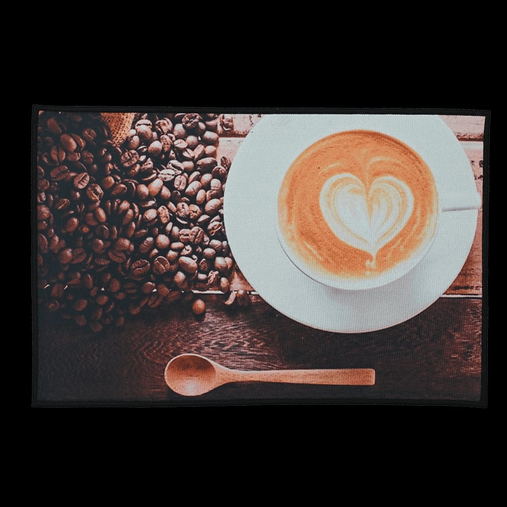 Tapete de Cozinha Vizapi Love Coffee 38x58cm Multicolorido
