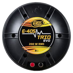 Driver Profissional Eros E405 Trio Evo 200W RMS 8 Ohms Preto Corneta Eros Cornetão