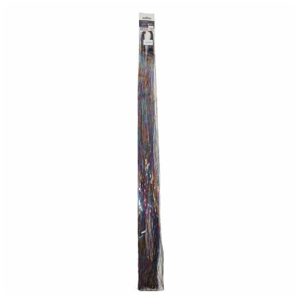 Aplique Para Cabelos Gliter 24 Colorido 1 Par - Roxo Preto