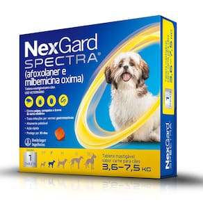 Antipulgas e Carrapatos Nexgard Spectra com 1 Tablete para Cães de 3,6 a 7,5kg