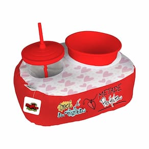 Almofada Kit Pipoca Cinema 1 Copo Canudo Balde Namorados Você é Minha Metade Perfeita