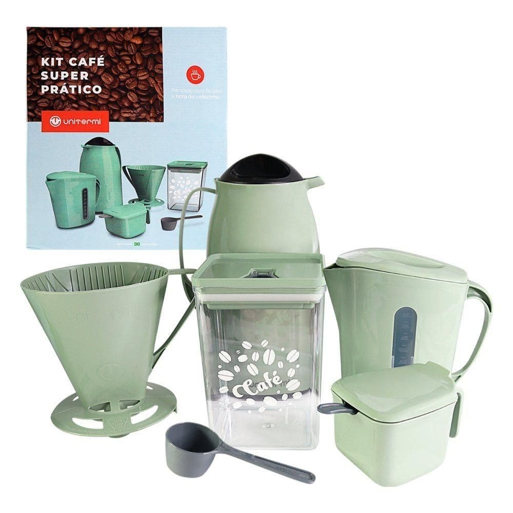 Kit Café Super Prático Com 6 Peças Verde