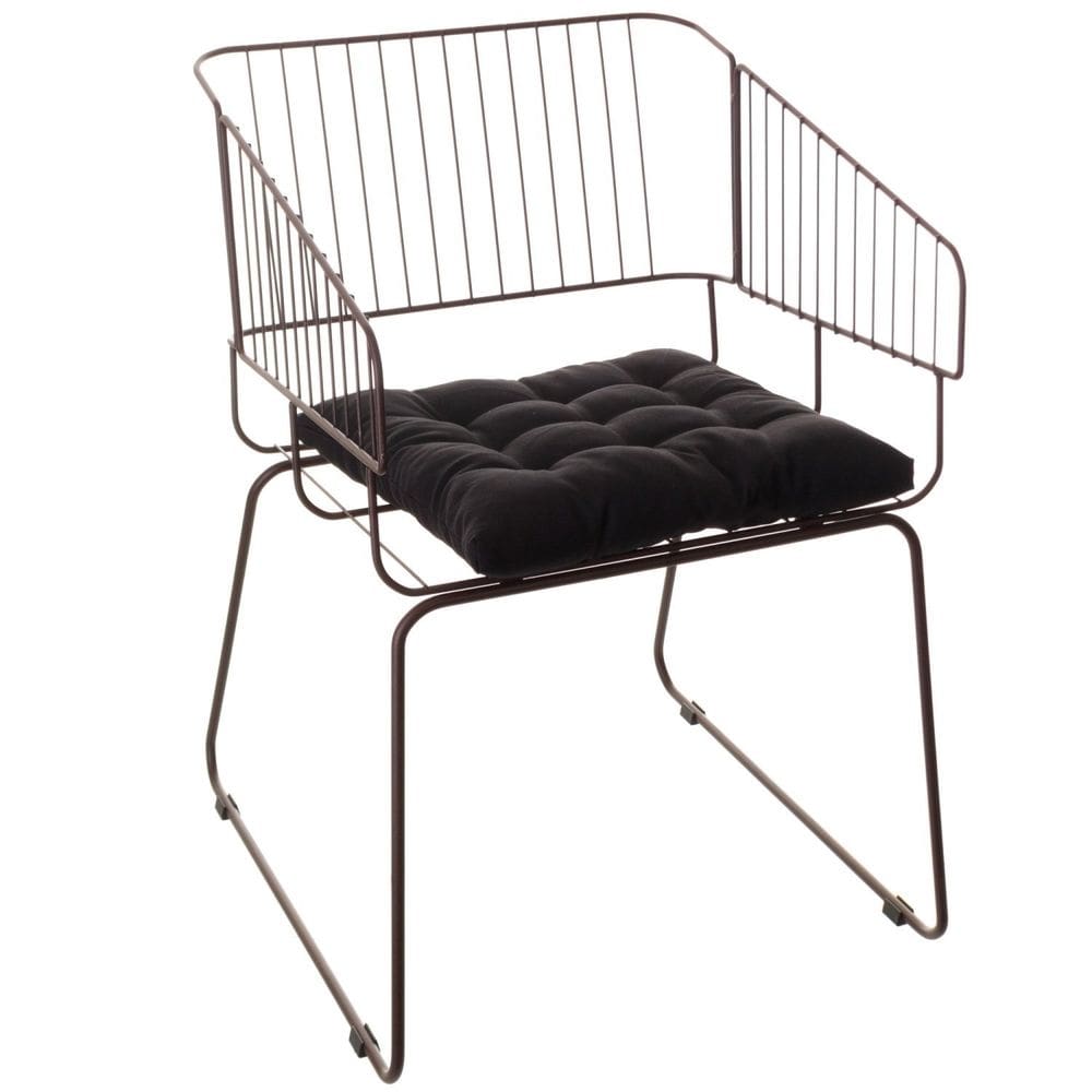 Cadeira para Sala de Estar Aço Texas Aço Corten/Preto