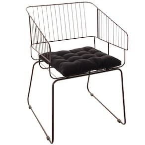 Cadeira para Sala de Estar Aço Texas Aço Corten/Preto