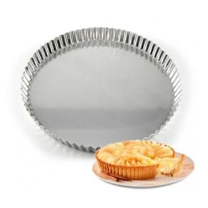 Forma Torta Crespa Fundo Falso / Removível 21cm Em Alumínio