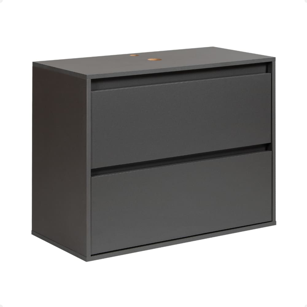 Gabinete para Banheiro 80cm Mdf Grafite Dubai - On Móveis