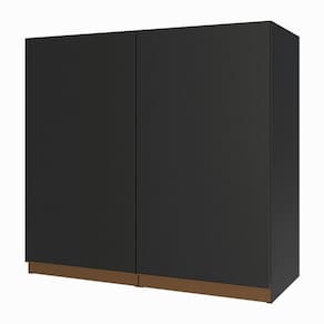 Armário Aéreo 70 Cm 2 Portas Preto Reims Madesa Preto