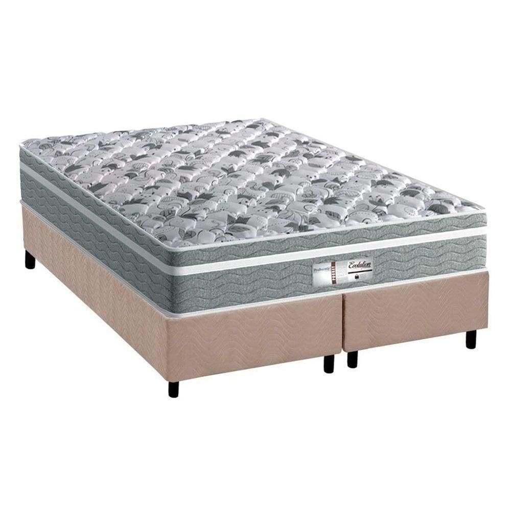 Cama Box Queen: Colchão Molas Ensacadas Probel MasterPocket ProDormir Evolution + Base CRC Suede Clean(158x198)