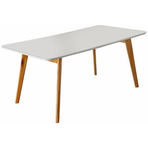 Mesa de Jantar com Vidro Madeira Maciça - Slim-1,60x0,90m - Móveis Mundial