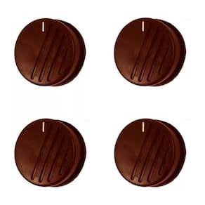 Botão Para Fogão Dako Magister Redondo Com Trava Marron 4Pcs