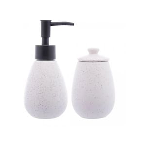 Conjunto Para Banheiro Em Cerâmica Granilite Com 2 Peças Wolff Branco