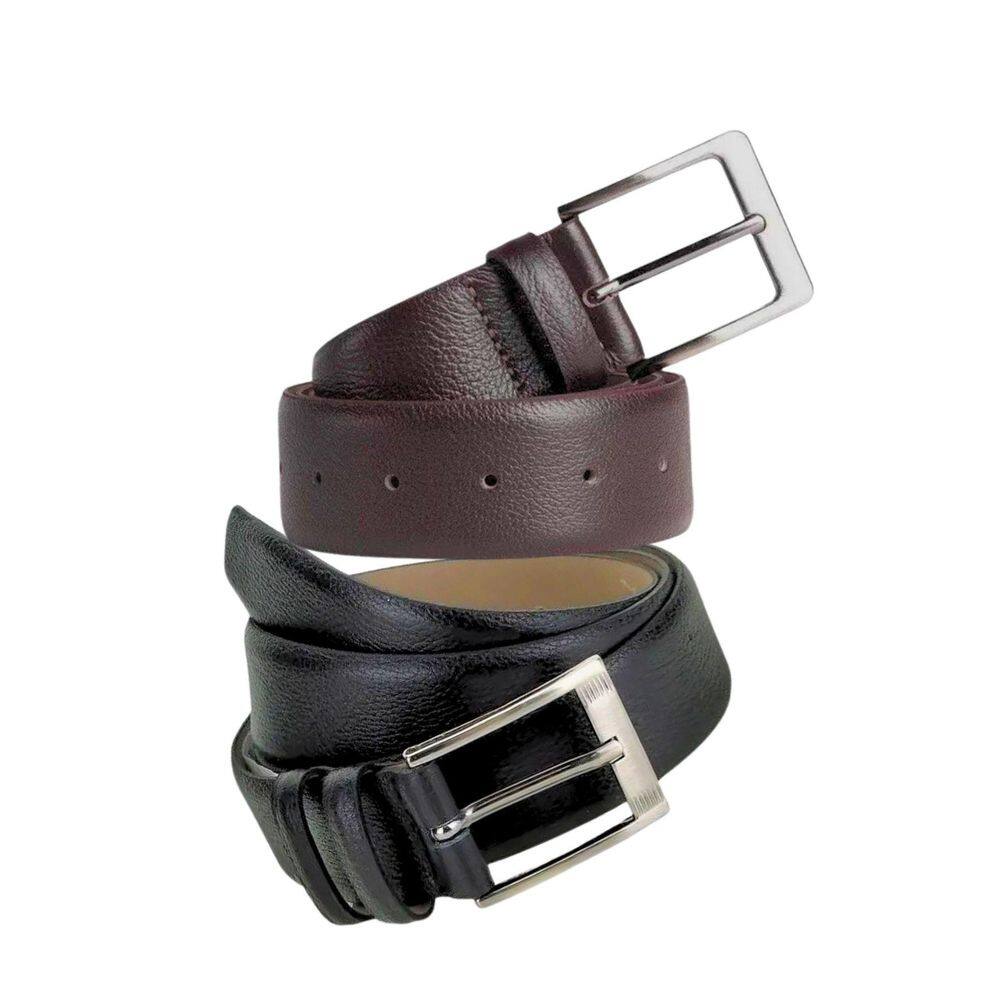 Kit 02 Cintos Masculino Fasolo Couro - Marrom - 115