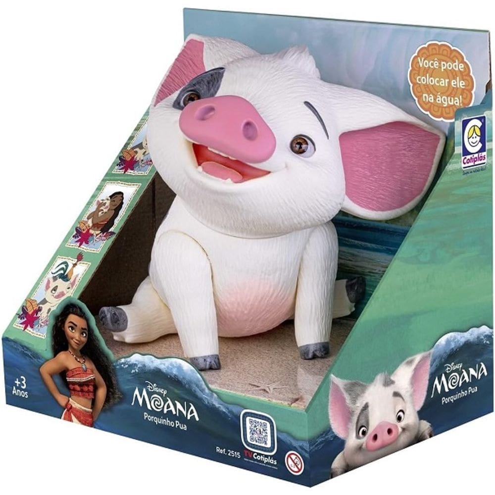 Porquinho da Moana Pua Vinil Macio Disney Cotiplas