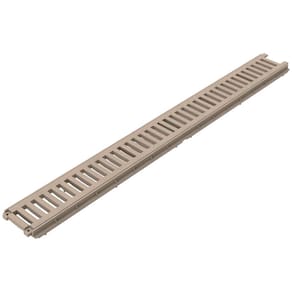 2 grelhas ralo linear 10x100 pluvial não enferruja pvc bege