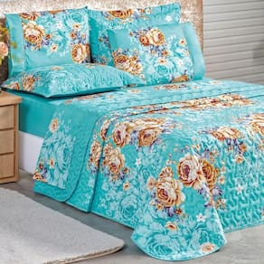 Coxa Cama Solteiro Naturale Estampada Dupla Face 200 Fio