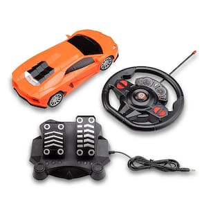 Carrinho Racing Control Nitro com Volante e Pedal Laranja BR1144 - Multikids