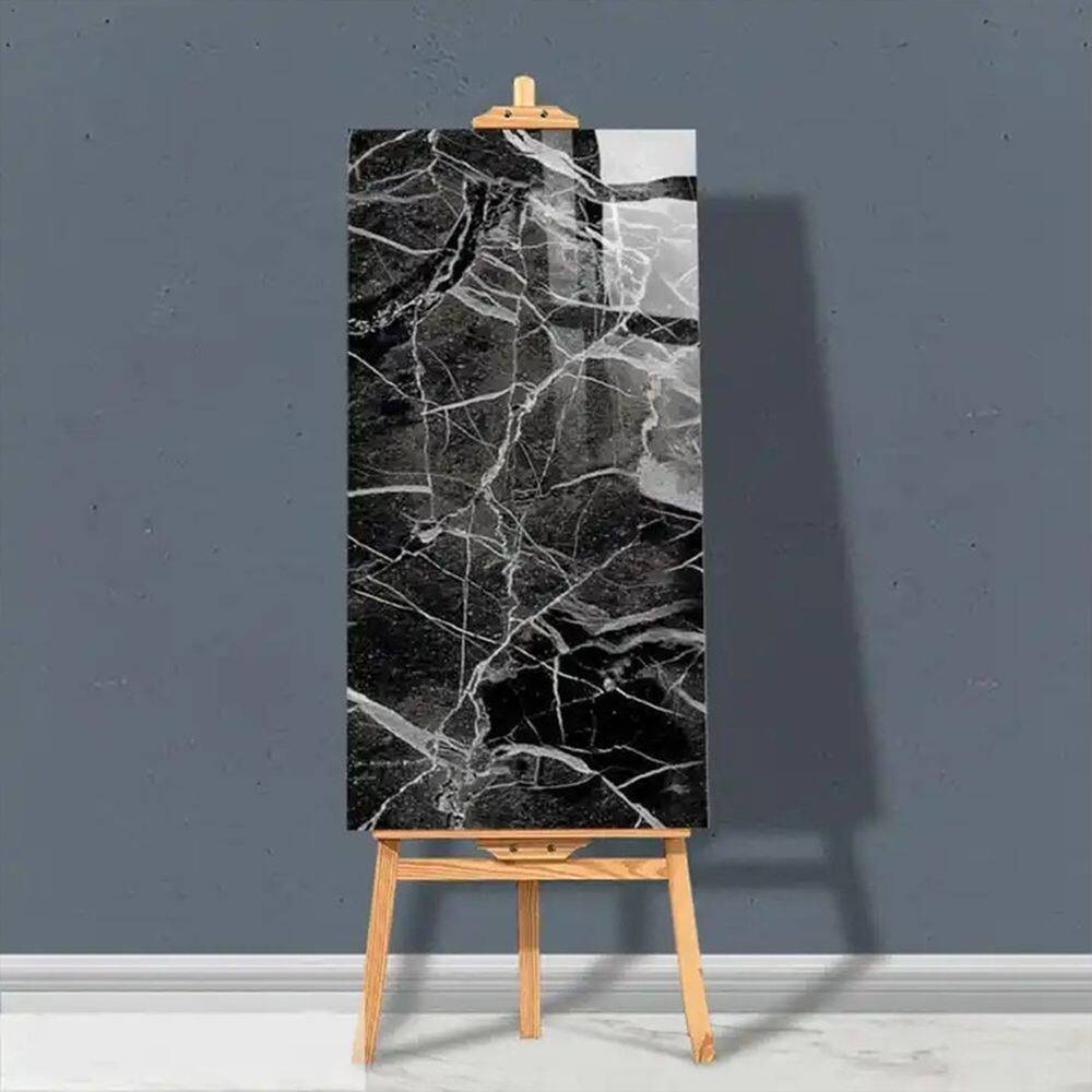30 Placa Adesiva Parede Painel Vinílico Mármore Preto 30x60