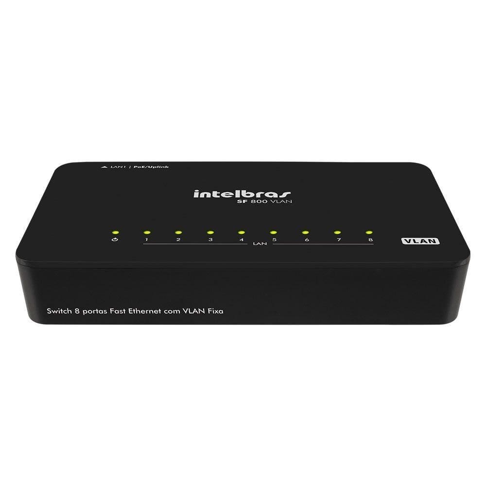Switch 8 Portas Intelbras Sf 800 Vlan Poe