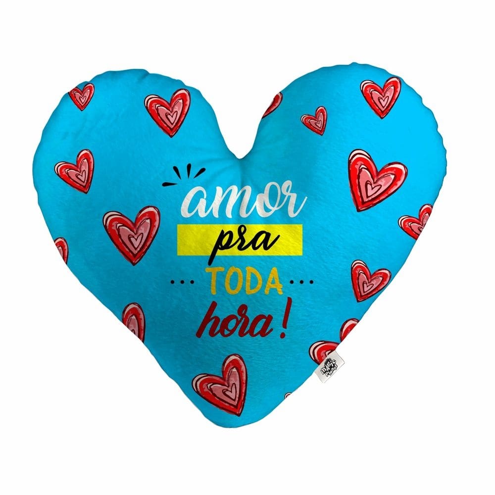 Almofada Coração Pelúcia Amor Pra Toda Hora Namorados Tamanho:P