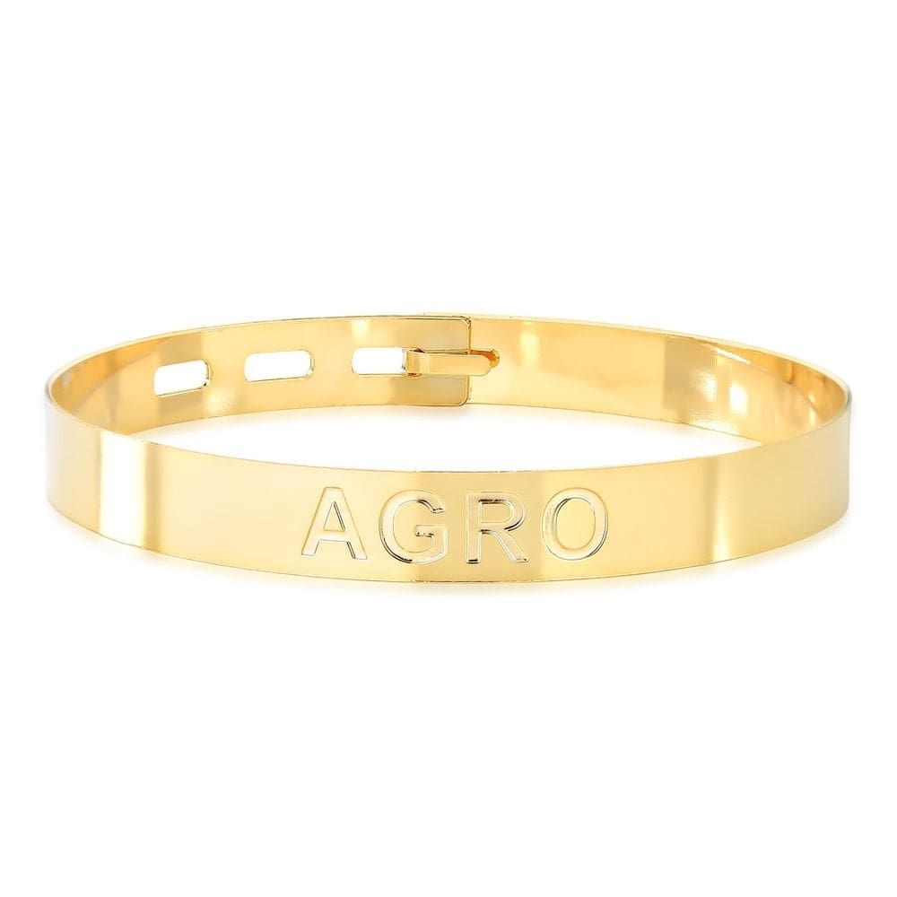 Bracelete Agro Revestido em Ouro - Unissex