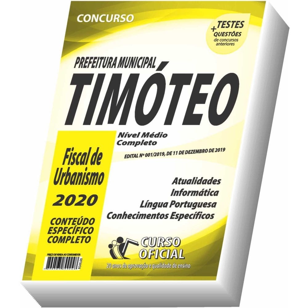 Apostila Prefeitura De Timóteo - Fiscal De Urbanismo