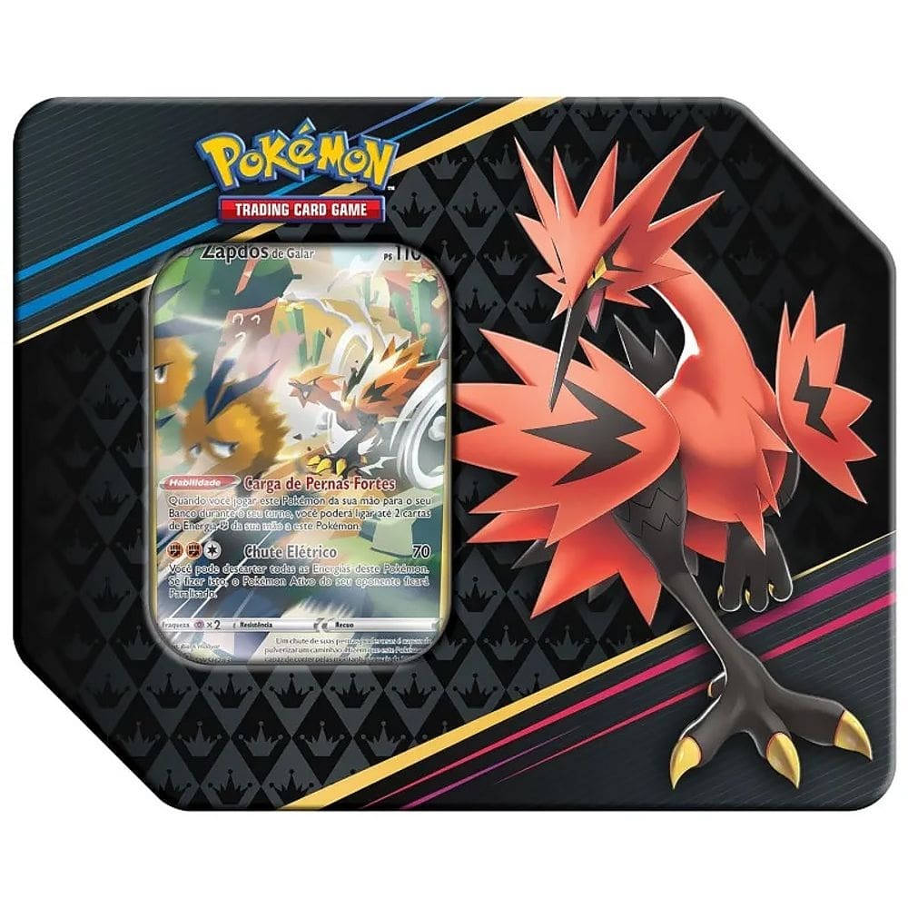 Lata Pokémon Realeza Absoluta Zapdos de Galar 32193ZAP - Copag