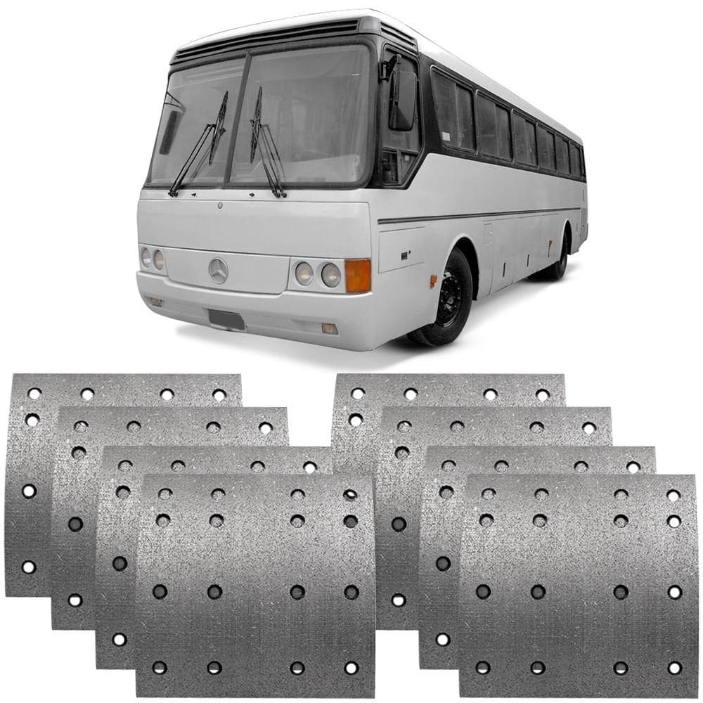 Lona Freio Dianteira Traseira Mercedes Benz O 370 Fras-le