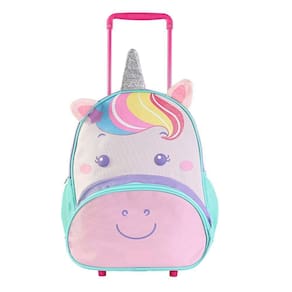 Mochila Infantil Com Rodinhas Unicornio - Roxo