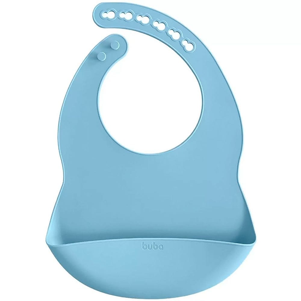 Babador de Silicone com Pega-Migalhas Azul 15639 - Buba